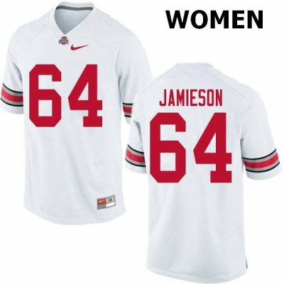 Women's Ohio State Buckeyes #64 Jack Jamieson White Nike NCAA College Football Jersey September MJD3544IG